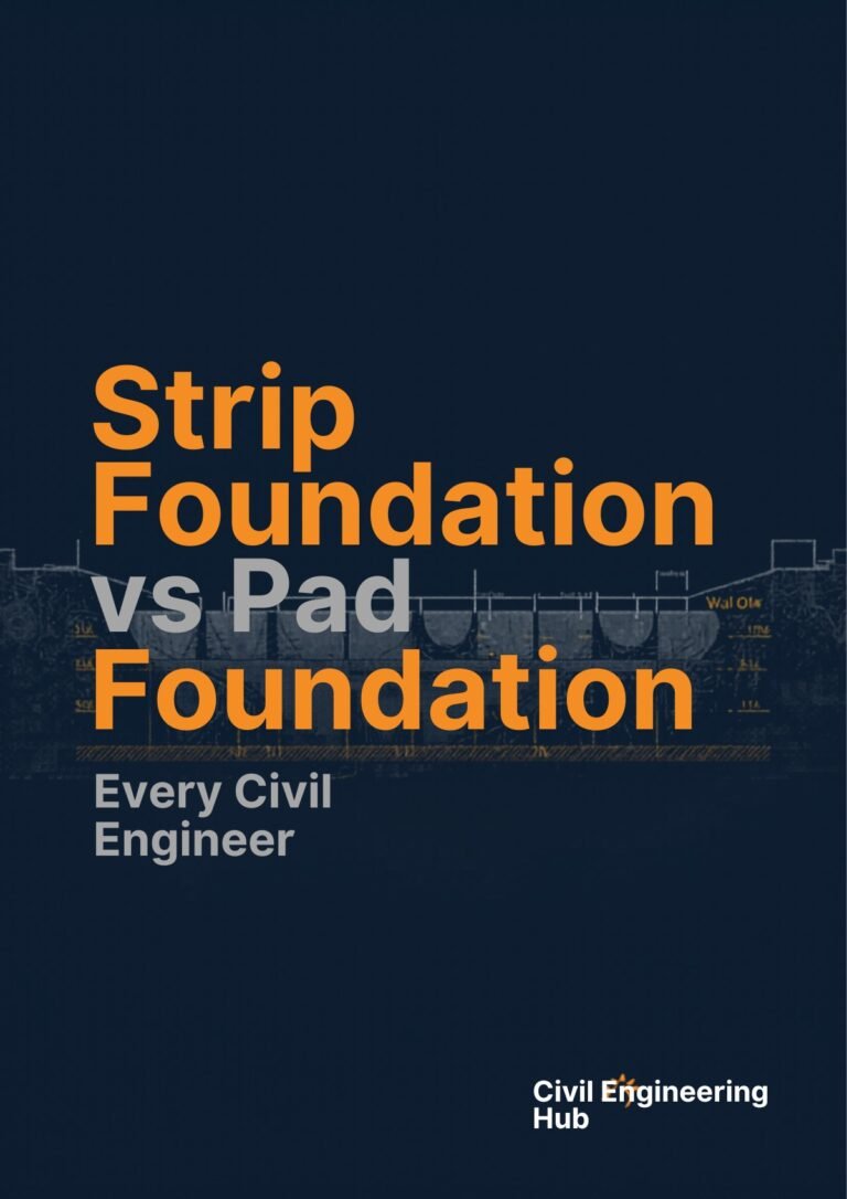 Strip foundation vs pad foundation comparison for civil engineers