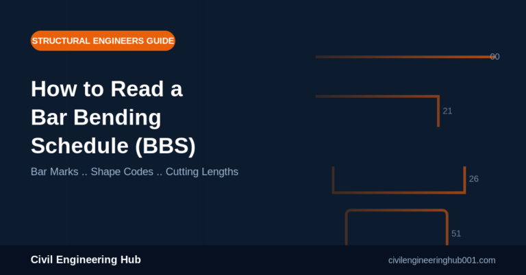 Bar bending schedule structural engineers guide showing bent bar shape codes