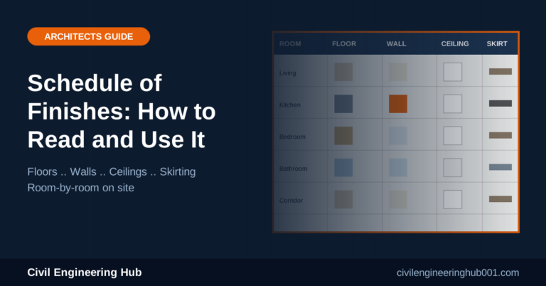 What Is a Schedule of Finishes and How Do You Use It on Site?