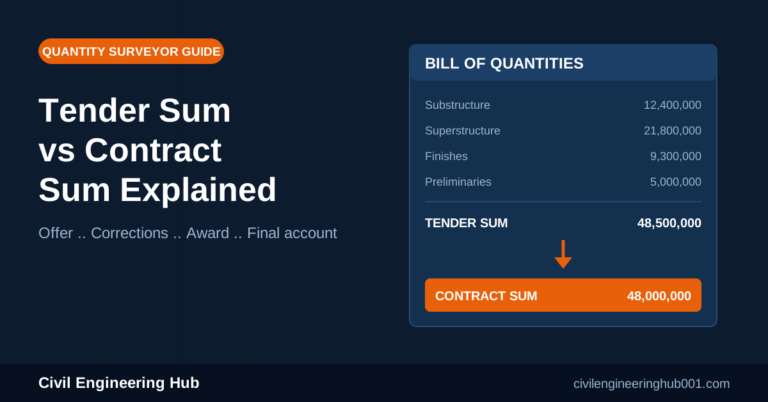 Tender Sum vs Contract Sum: What Is the Difference in Kenya?