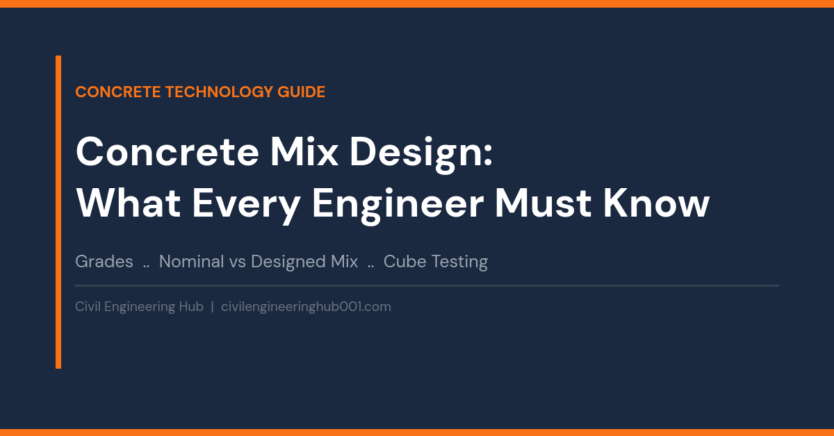 Concrete Mix Design: What Every Site Engineer Must Know